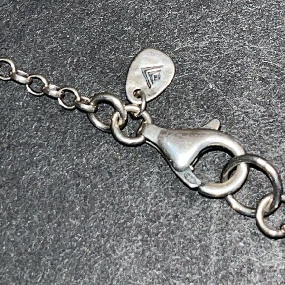 SILPADA 925 Sterling Silver Pearl Of Girl Disc Charm Necklace 36"  Box & Cloth - Picture 5 of 5